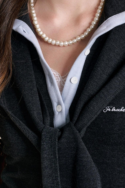 Lace-Up Knitted Dress