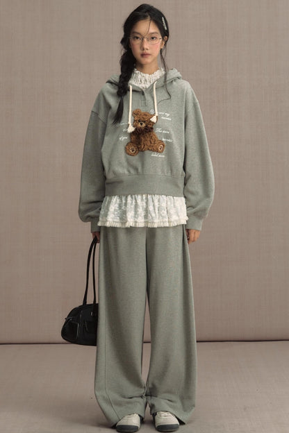 High-Waisted Knitted Wide-Leg Pants