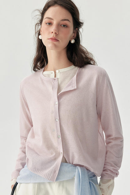 Mist Haze Silk Cardigan