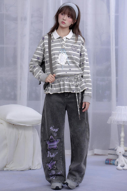 Sweet and Cool Dark Gray Washed Jeans