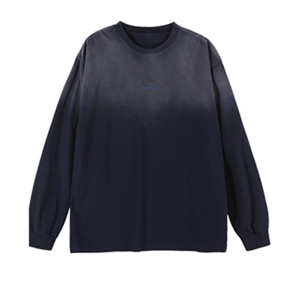 Gewaschenes Gradient Langarmshirt 