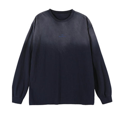 Gewaschenes Gradient Langarmshirt 