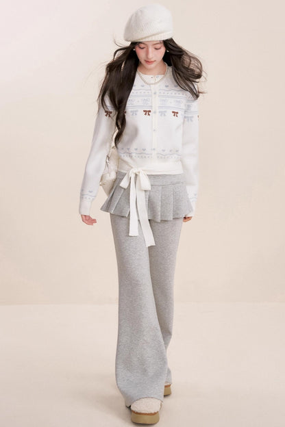 Ballet A-Line Pleated Skirt Bootcut Pants