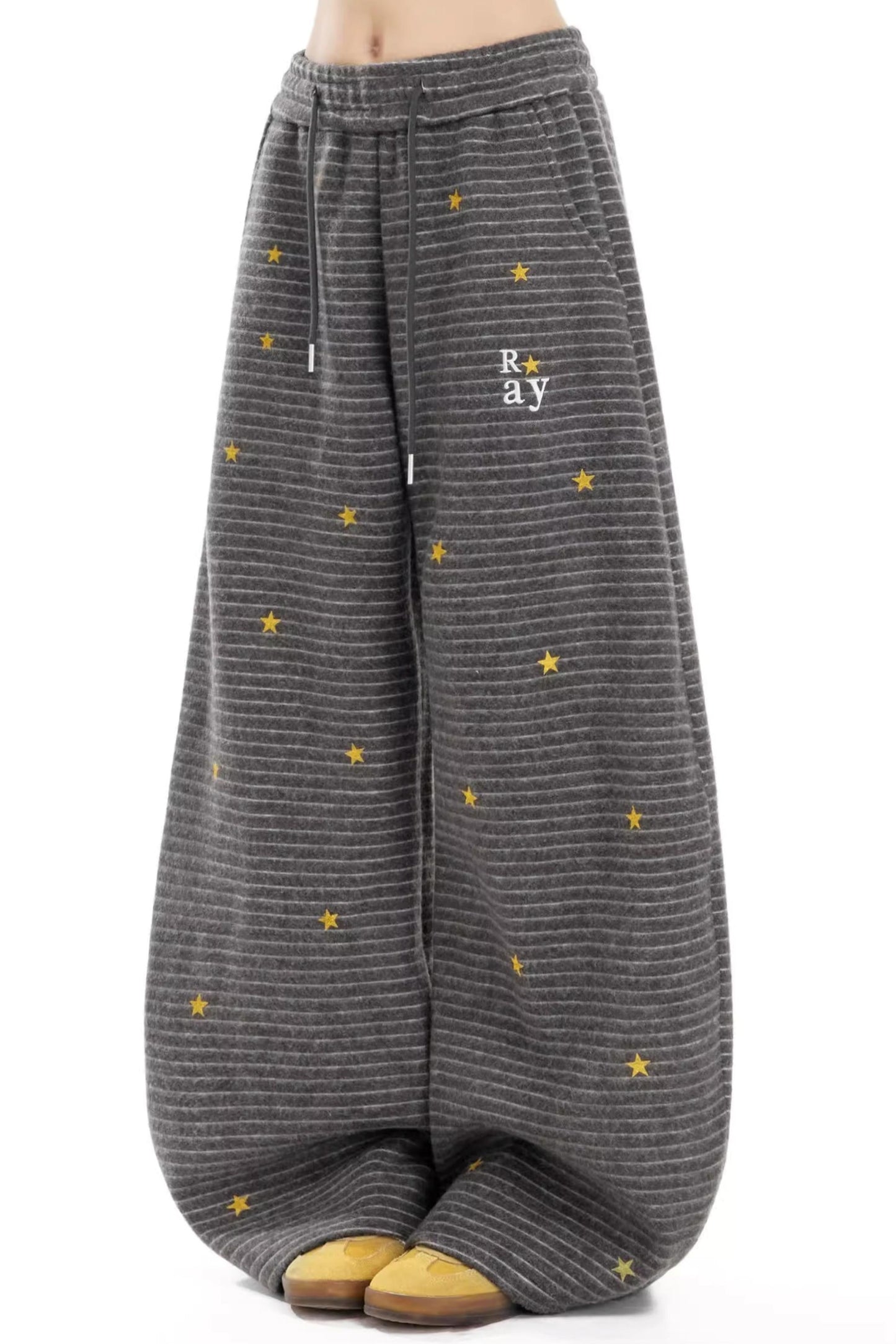 Retro Star Stripe Fleece Pants
