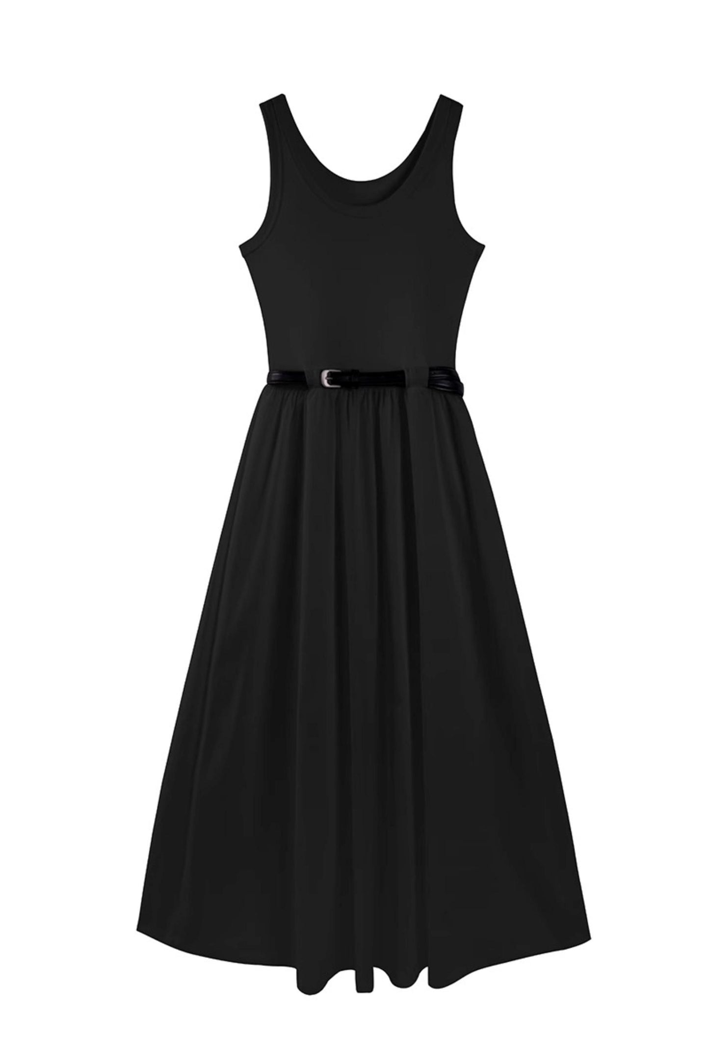 Black Tie-Waist Dress