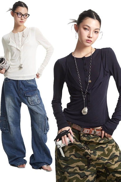 Vintage Buttoned Sweater