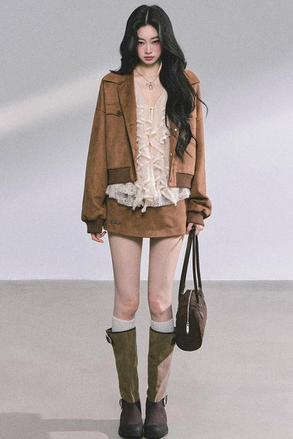 Coffee Shade Long Sleeve Top