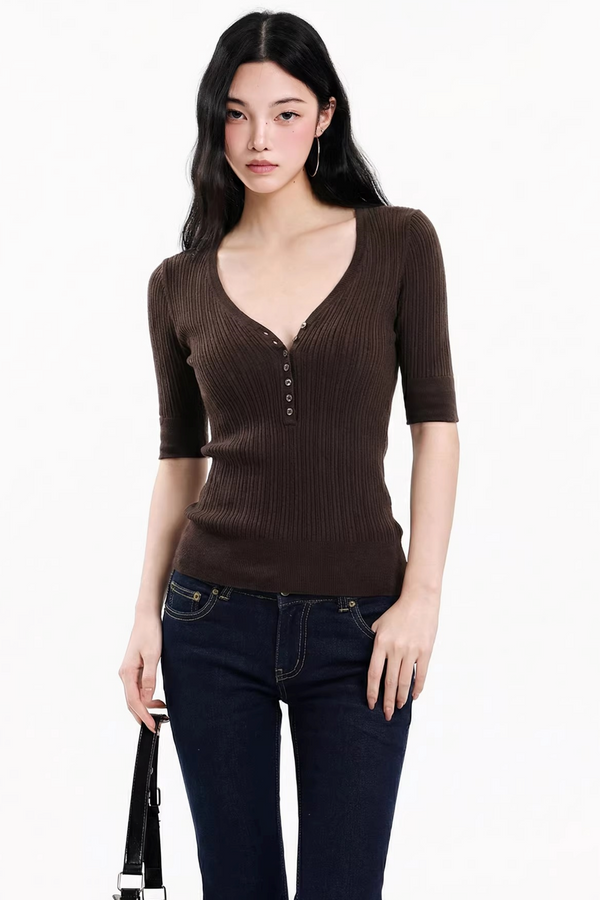 Retro Coffee Knit Sweater