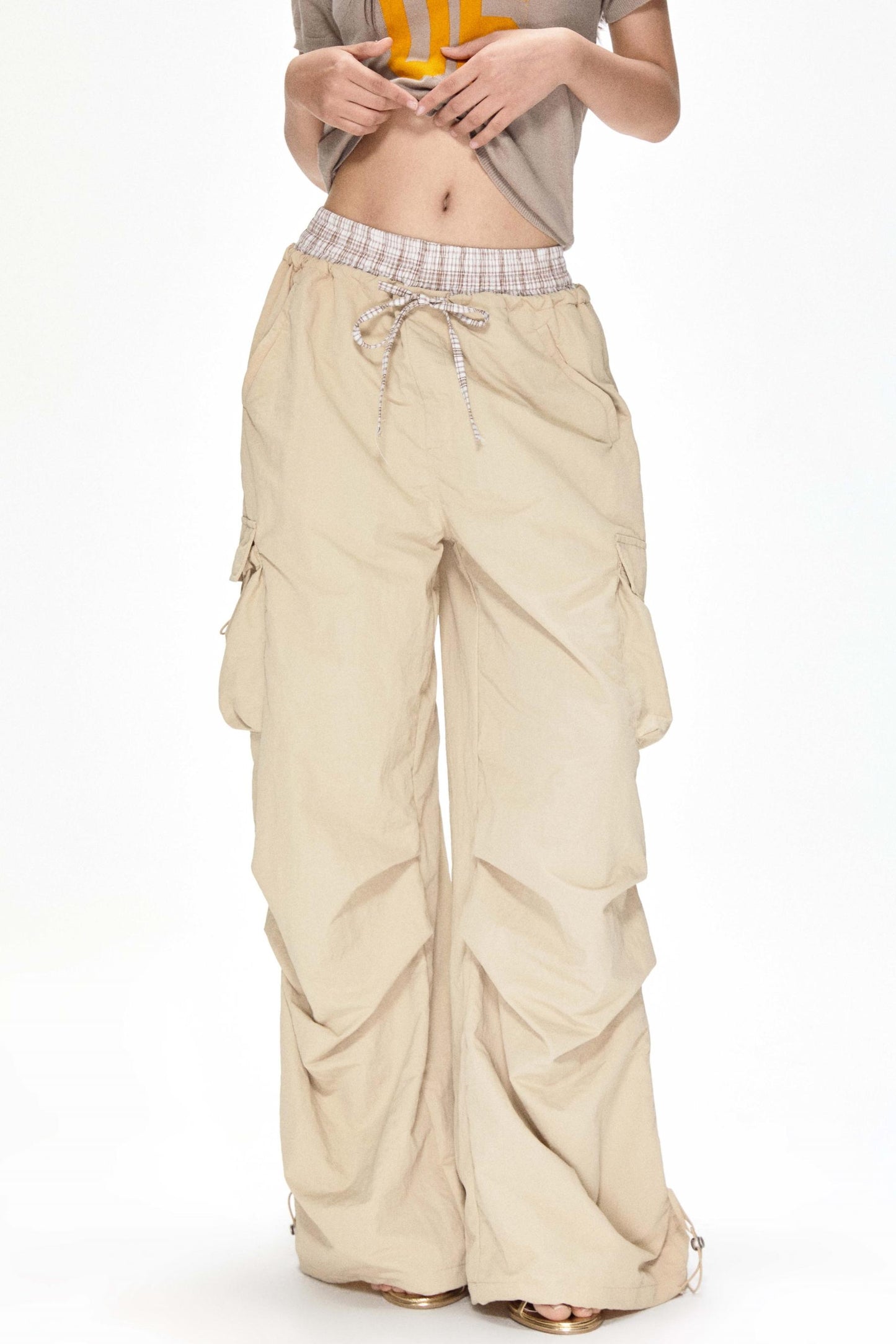 Color-Block Wide-Leg Pants