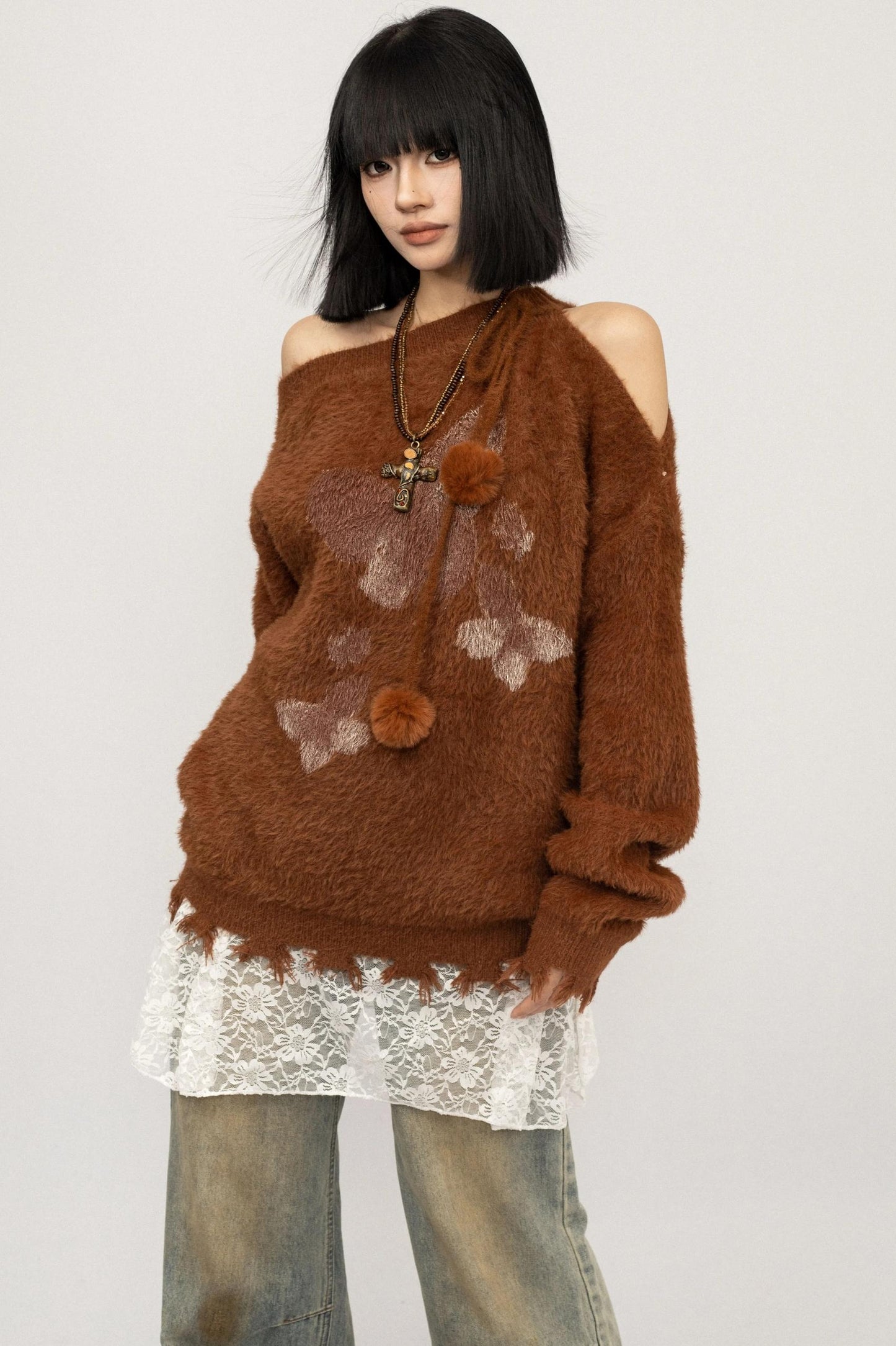Loose Fit Butterfly Sweater