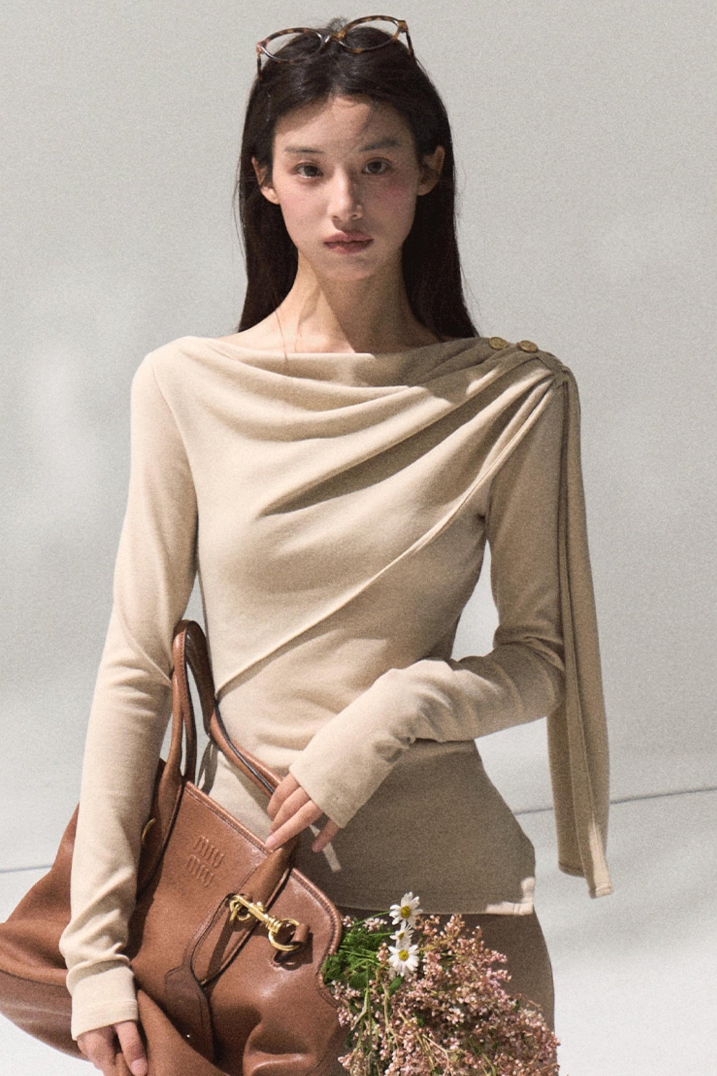 Ancient Shrine Long Sleeve Knit Top