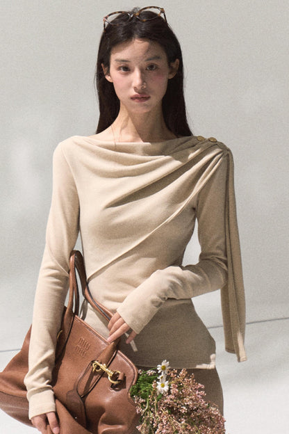 Ancient Shrine Long Sleeve Knit Top