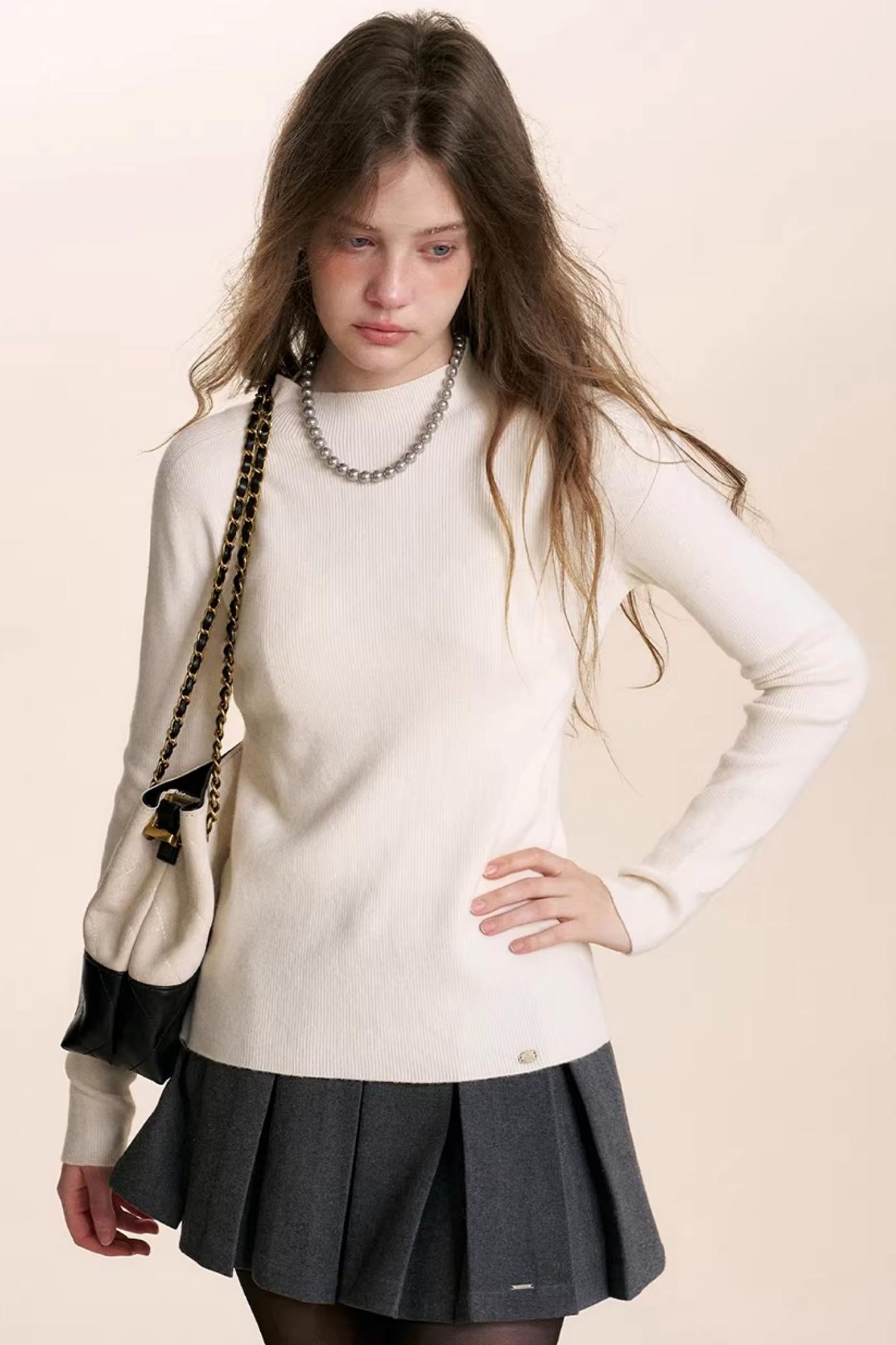 Winter Knit Turtleneck Sweater Set-Up