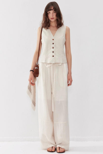 Linen Draped Pants