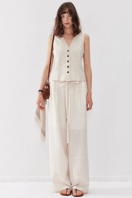 Linen Draped Pants