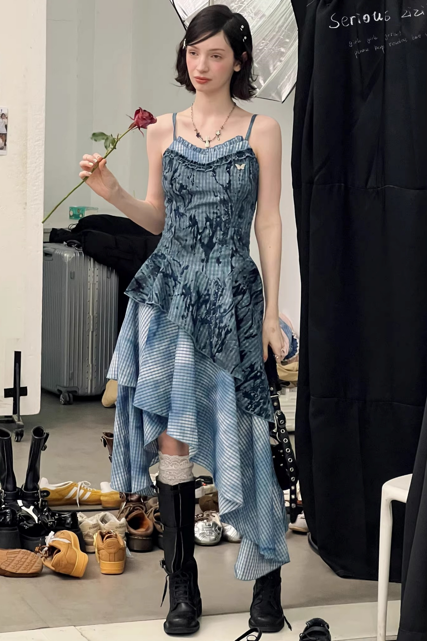 Night Mist Plaid Dress