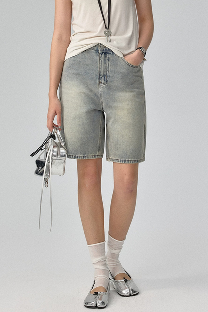 Gradient Blues Denim Shorts
