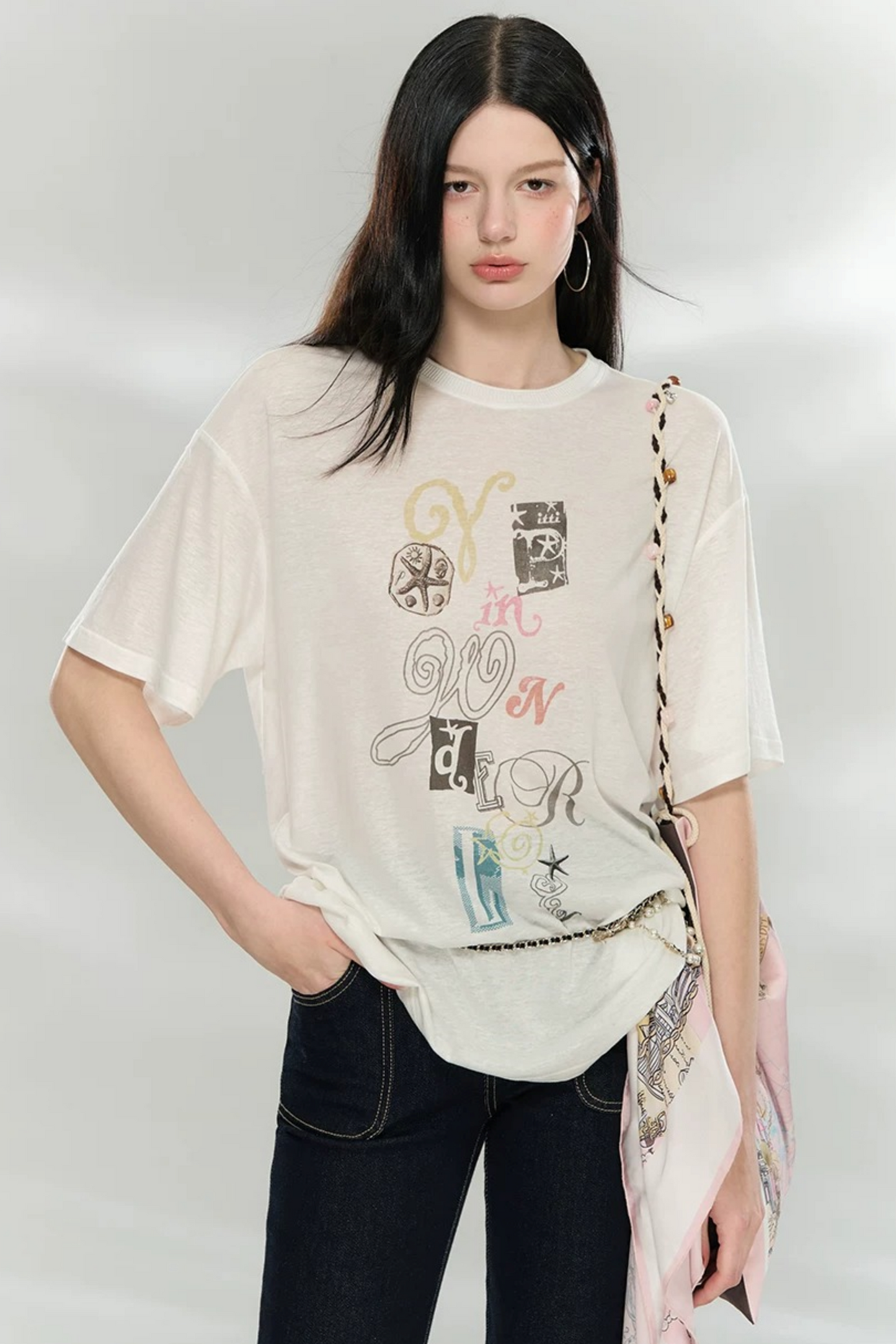 Original Print Oversized Top