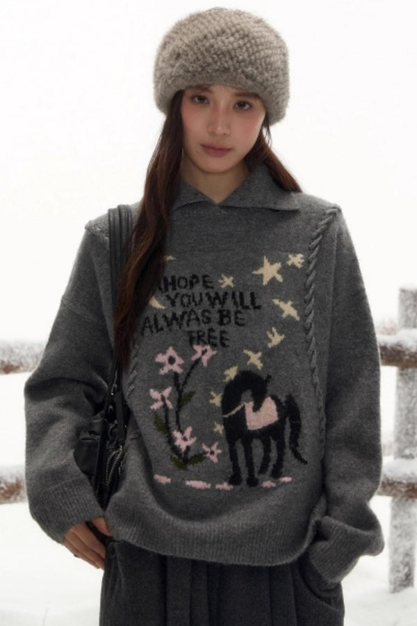 Free-Spirited Knit Sweater