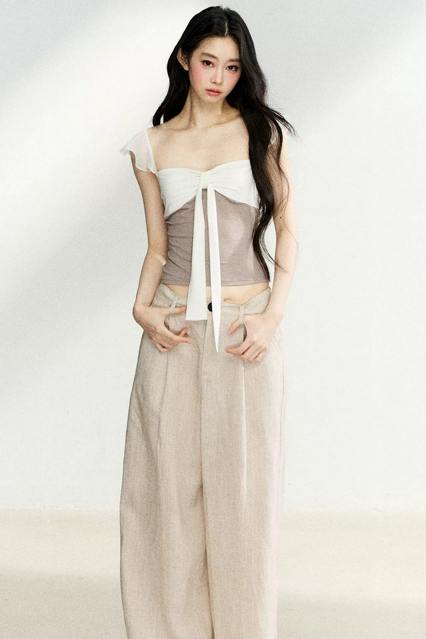 Linen Drape Wide-Leg Pants