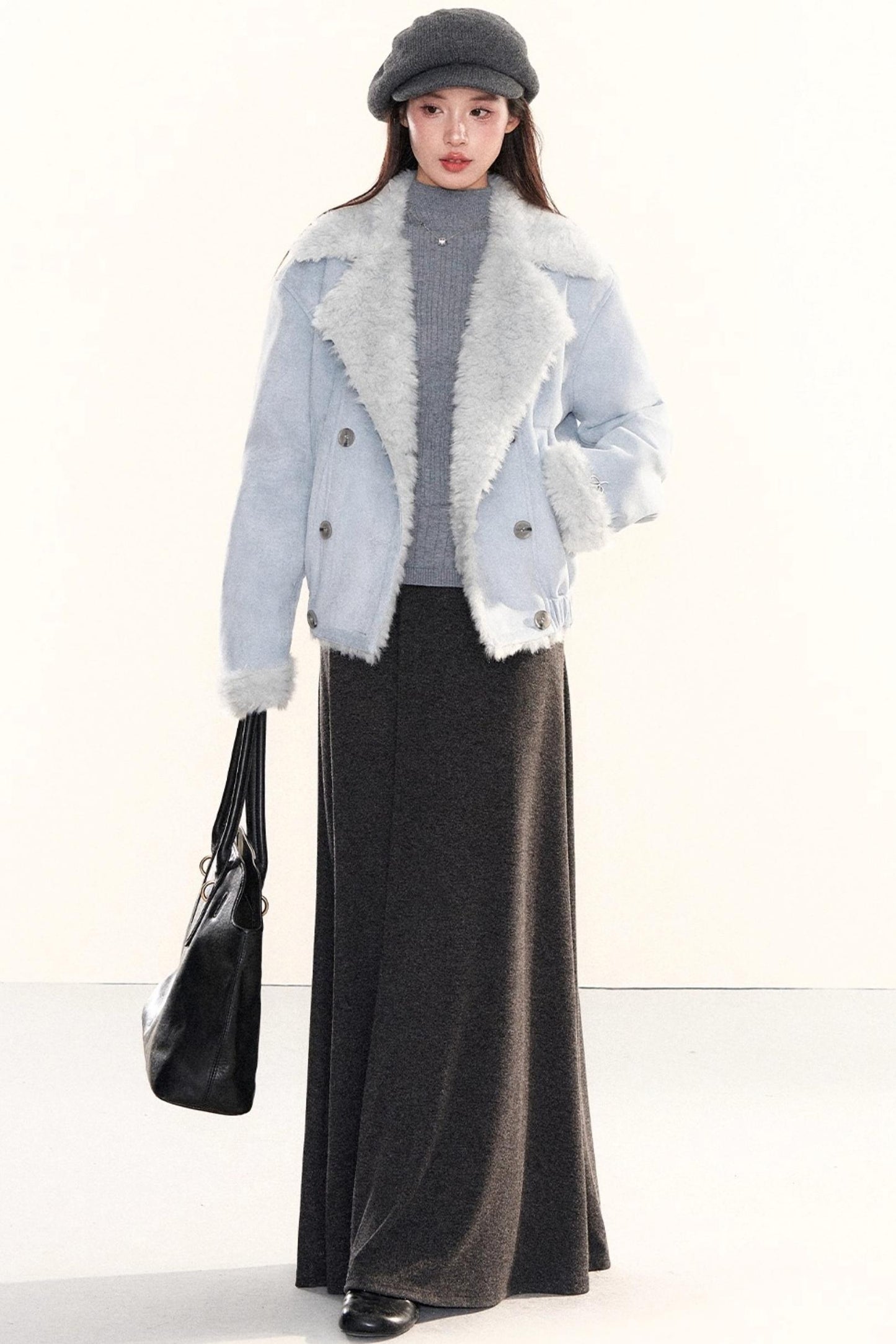 Elegant Knitted A-Line Skirt