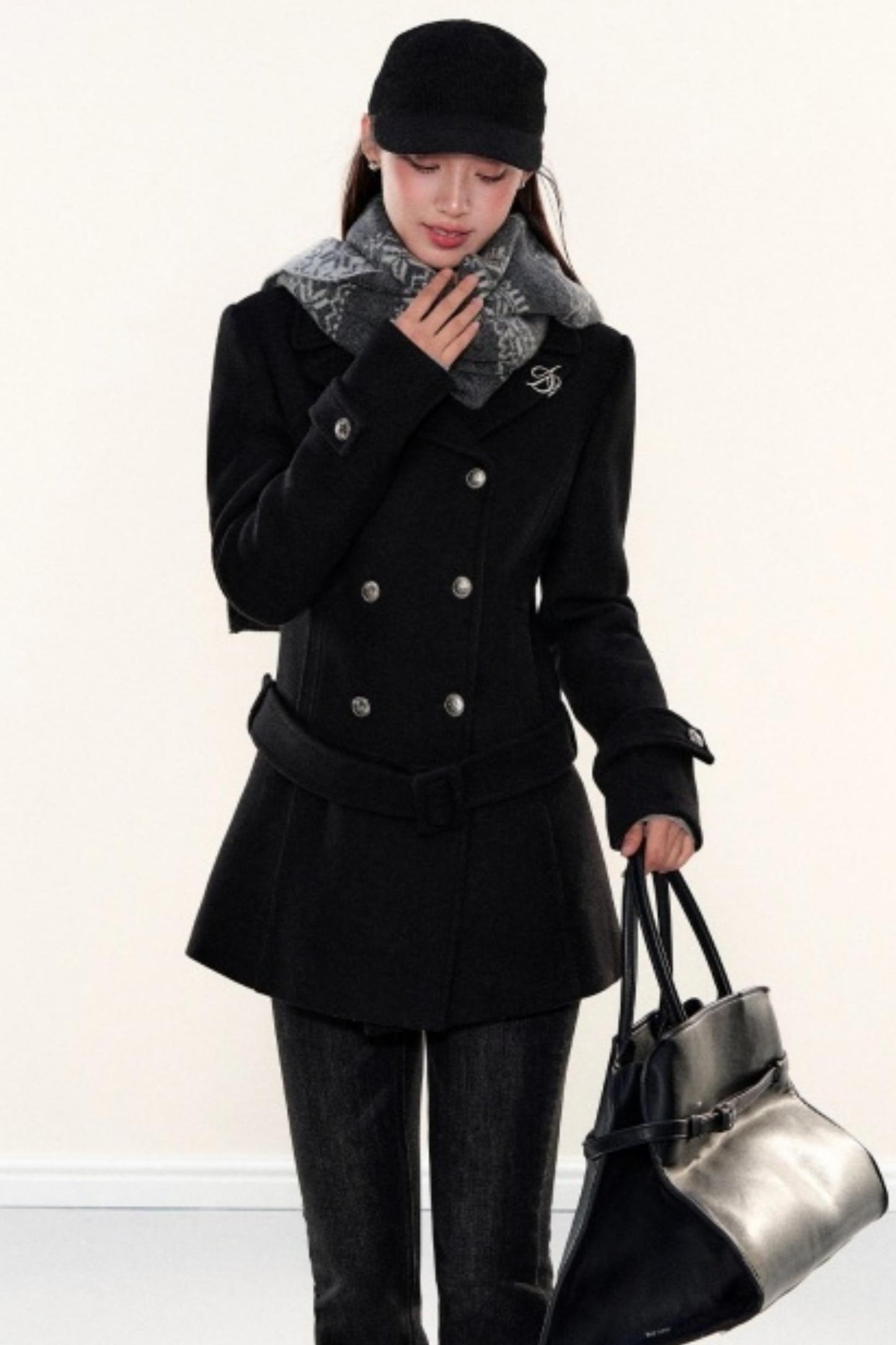 Woolen Lapel Coat