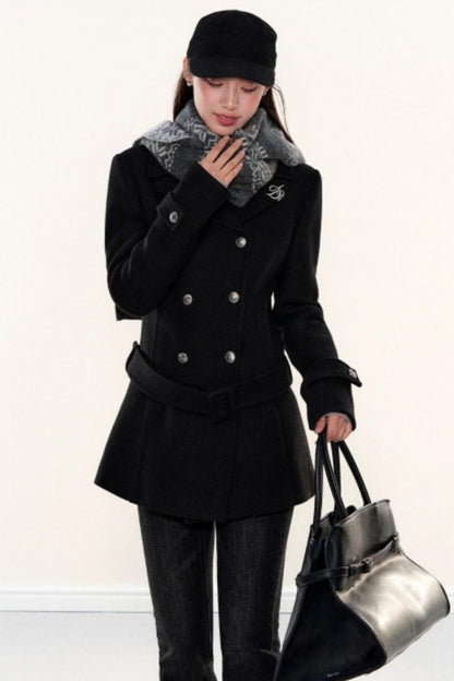 Woolen Lapel Coat