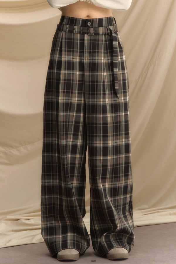 Secret Lazy Plaid Pants