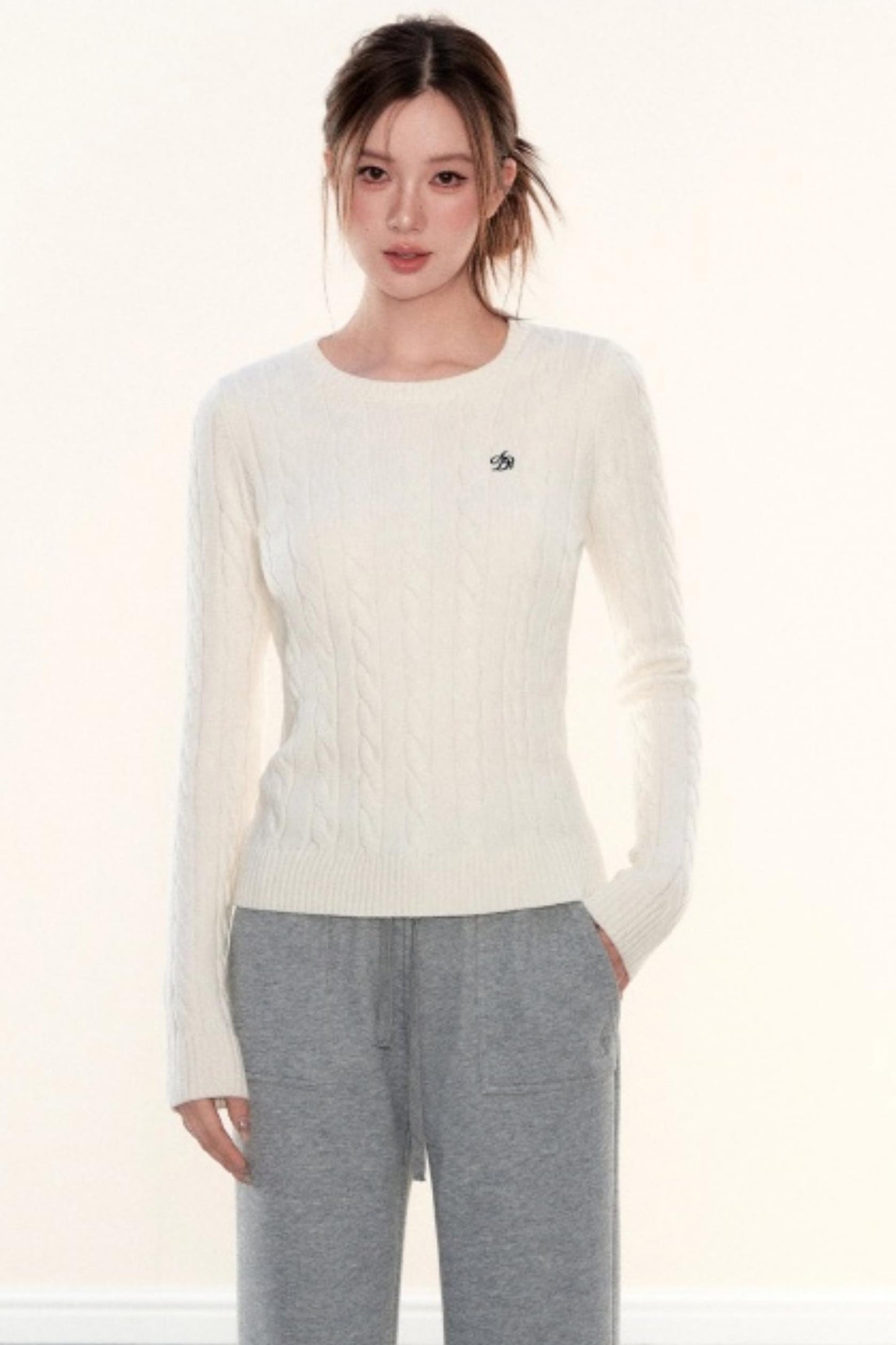 Vintage Twist Cable Knit Sweater