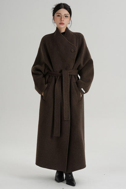 Temperament Coffee Wool Coat