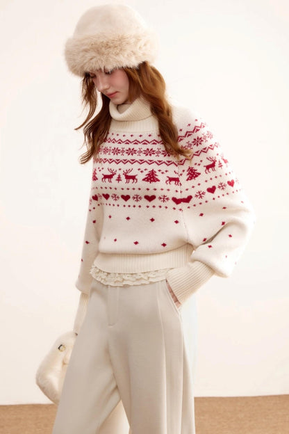 Christmas Fair Isle Turtleneck Sweater