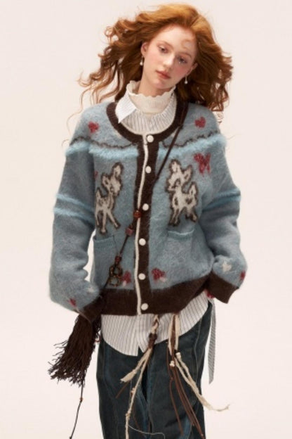 Cute Butterfly Fawn Cardigan