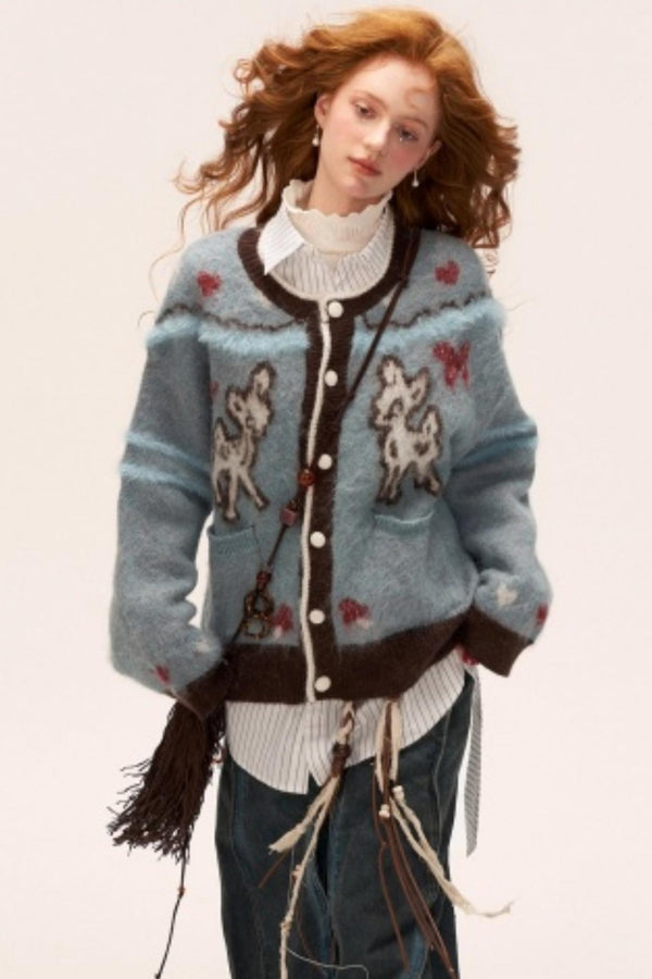 Cute Butterfly Fawn Cardigan