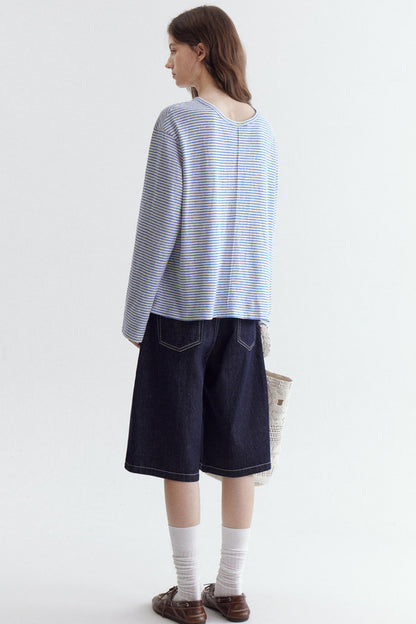 Snowflake Cotton Striped Top