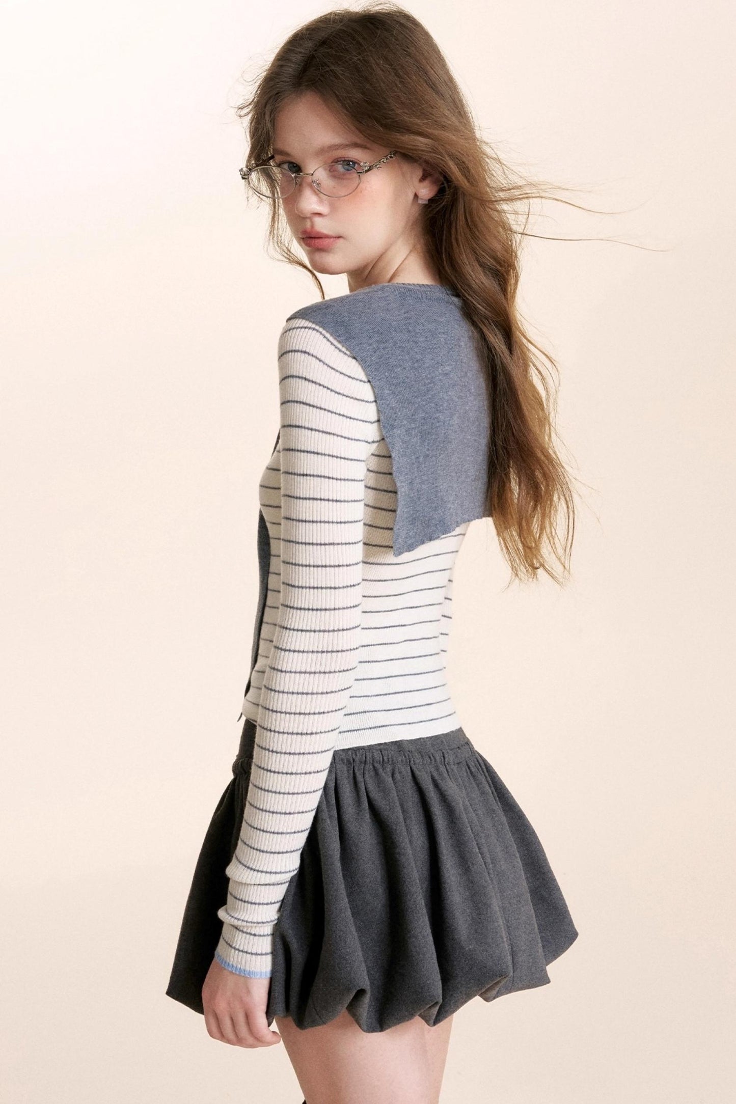Navycore Wool Blend Knit Top