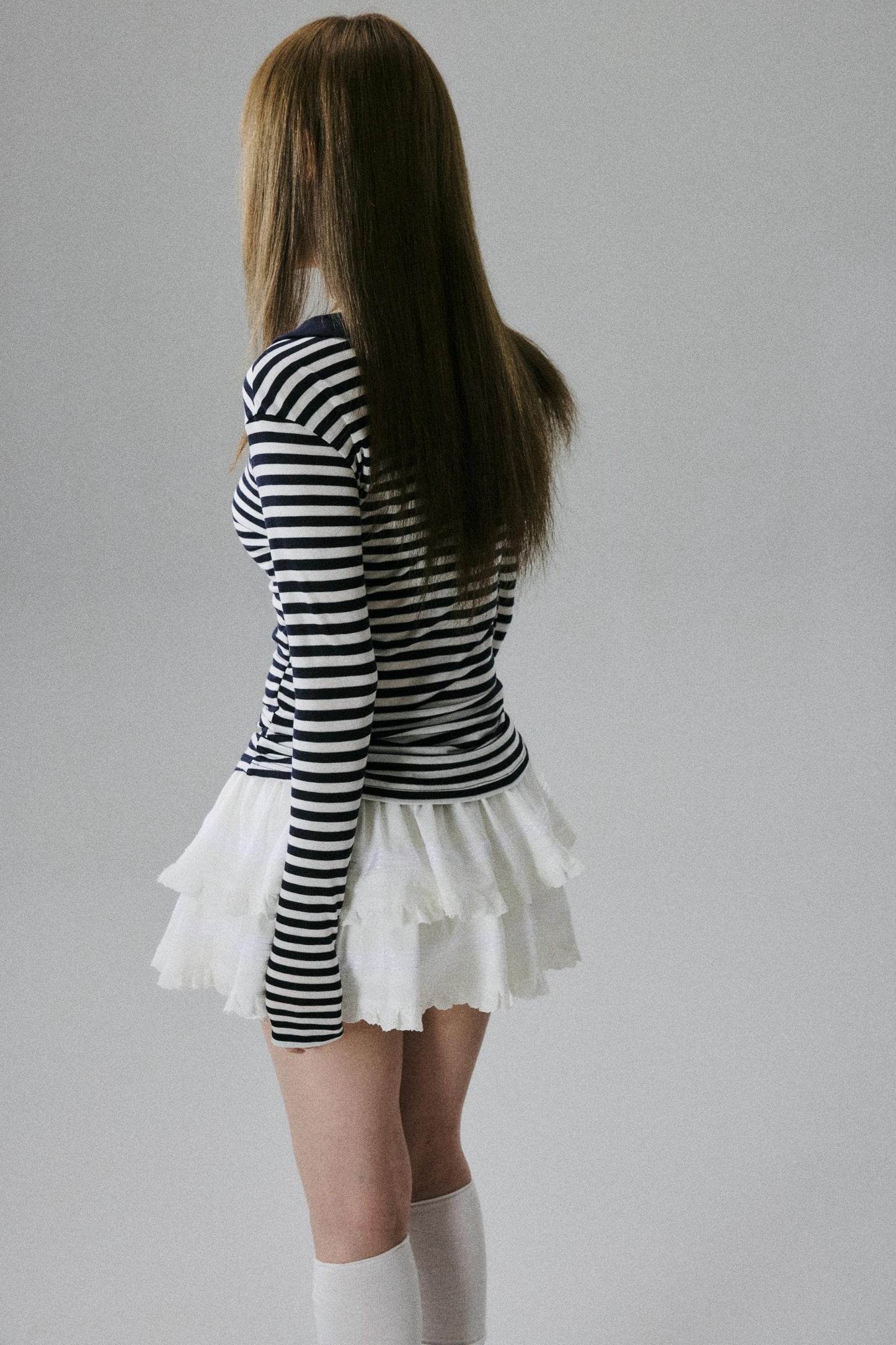 Off-Shoulder Wool Blend Top