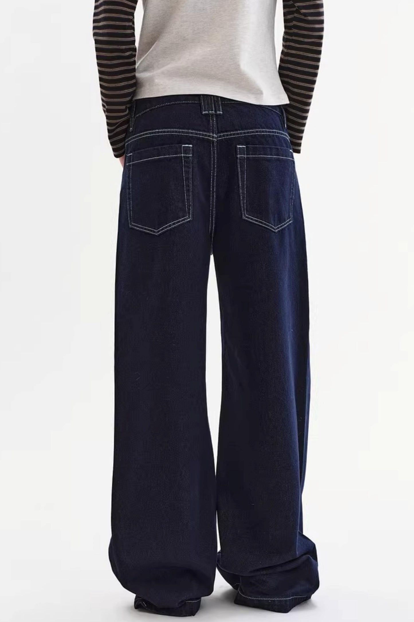 Mid-Waist Straight-Leg Jeans