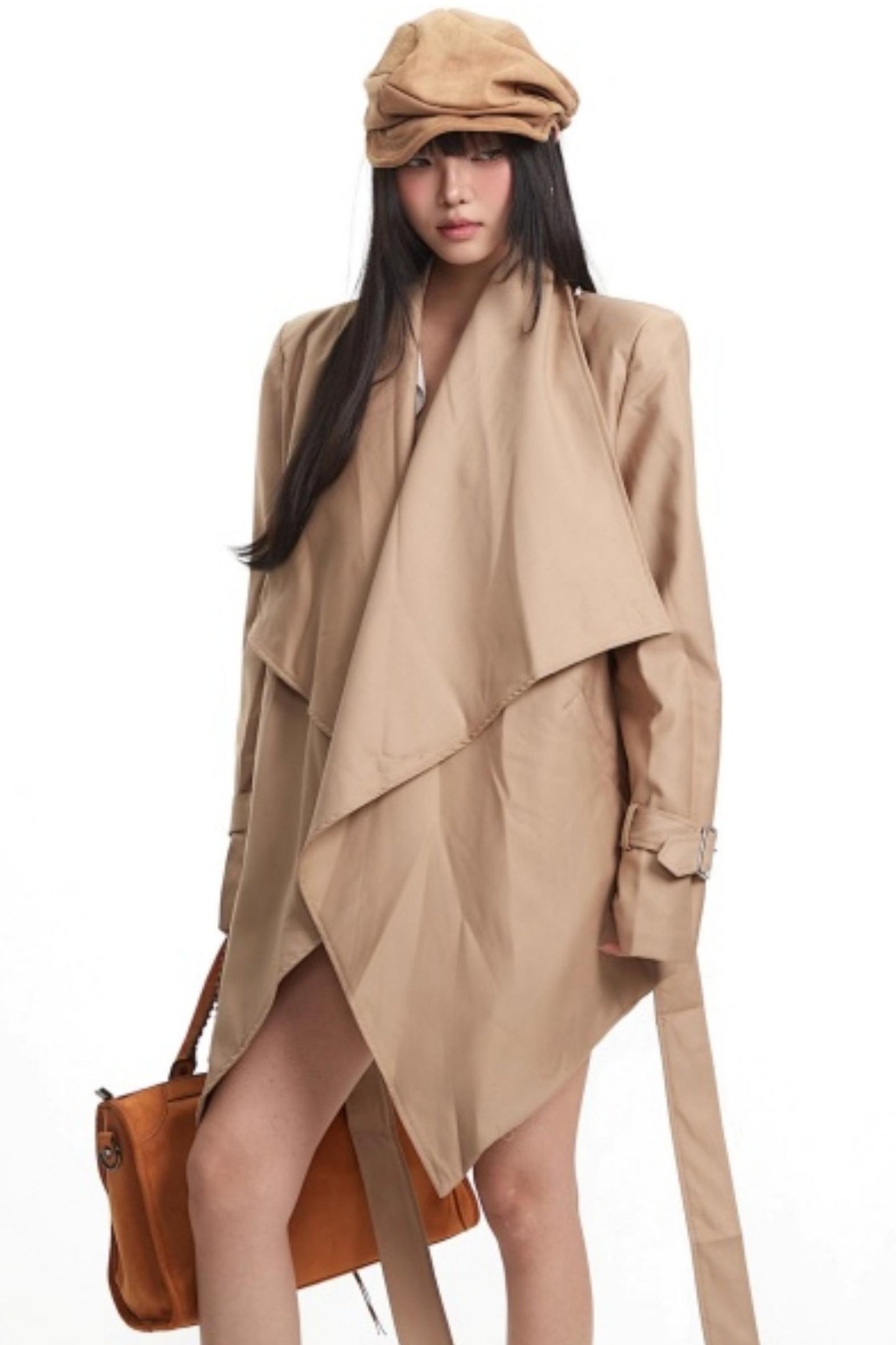 Retro Asymmetrical Khaki Jacket