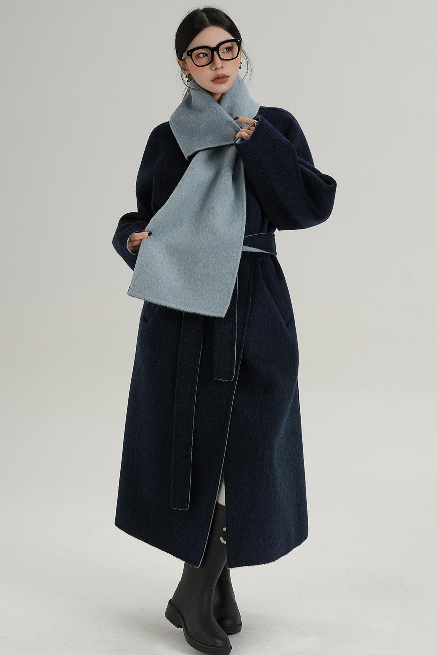 Reversible Long Wool Coat