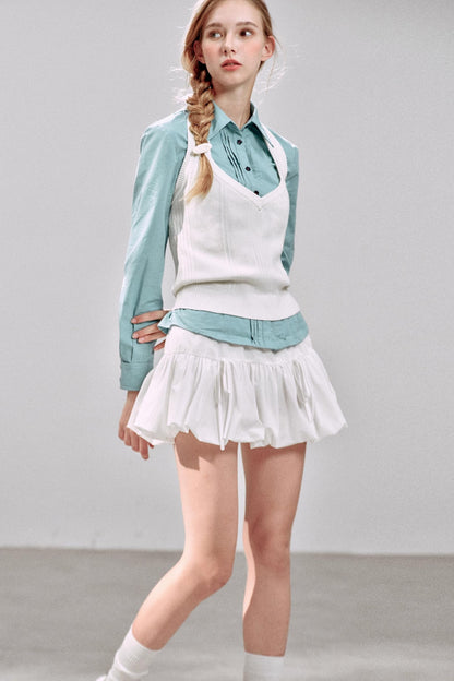 Halterneck Striped Camisole Top