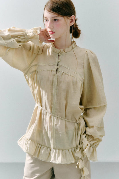 Woven Lace Acetate Top