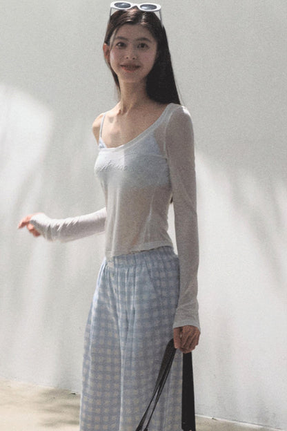 Stretch Chambray Camisole Set