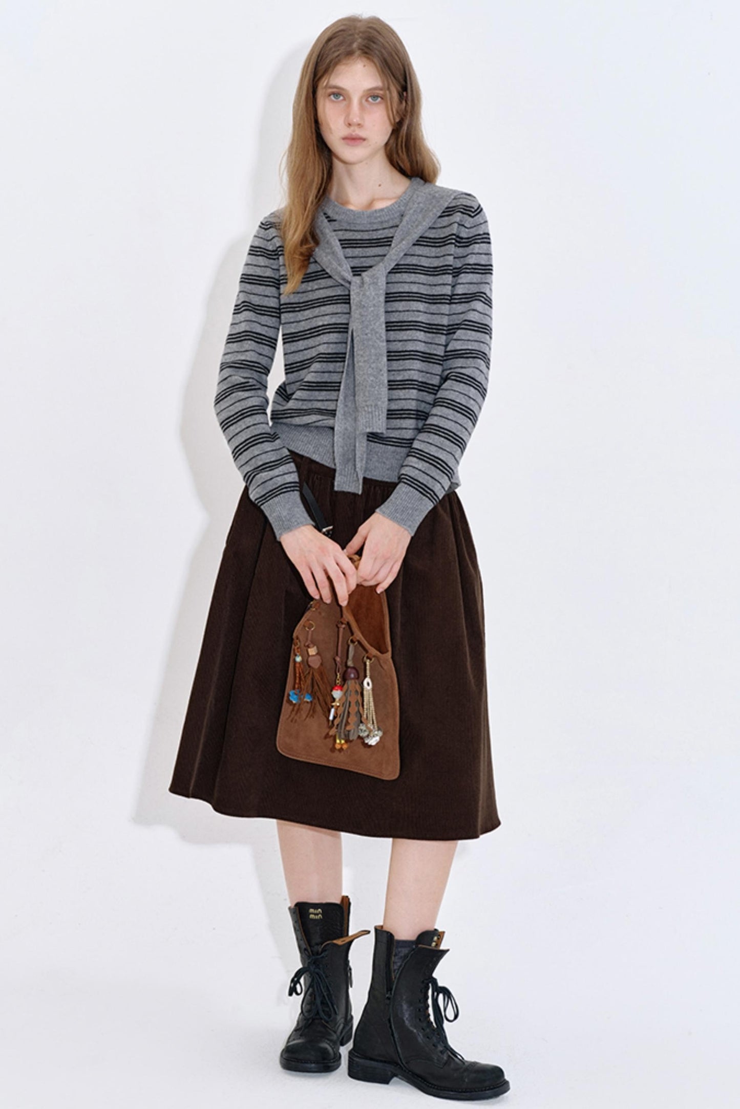 Layered Wool Shawl Top