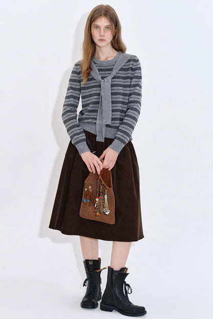 Layered Wool Shawl Top