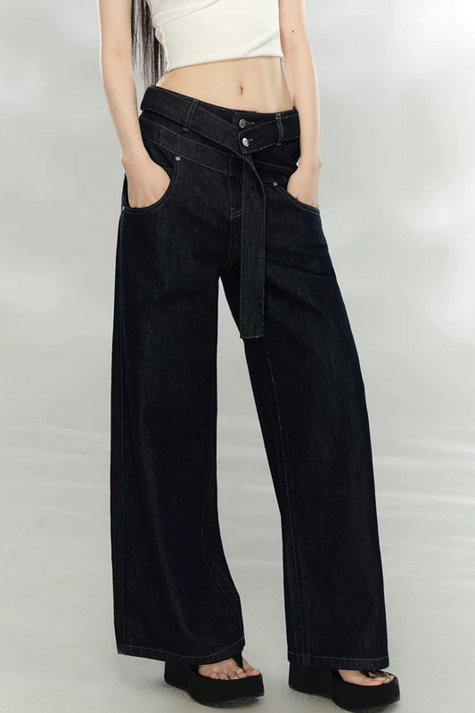 Three-Dimensional Embroidery Denim Pants