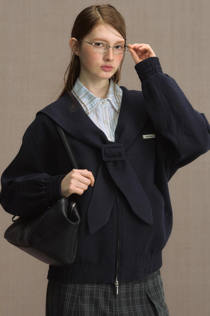 Mariner Navy Cropped Jacket