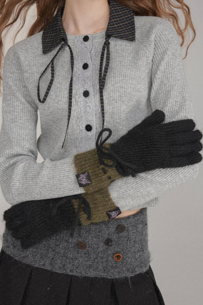 Versatile Lace-Up Design Gloves