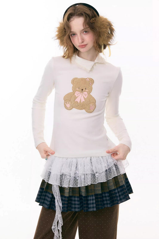 Plush Bear Knitted Base Shirt