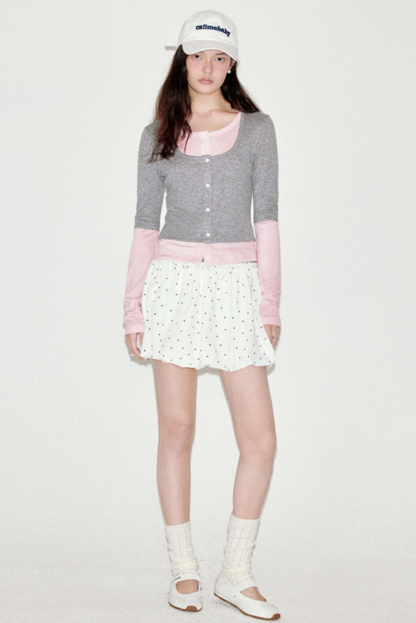 Elegant Ballet Knitted Blots Top