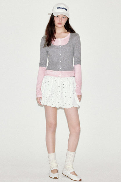 Elegant Ballet Knitted Blots Top